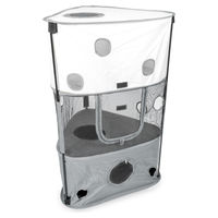 Produktbild von Duvo+ Spielzelt für Katzen grau mit 2 Etagen und Unterschlupf 58x55x90cm
