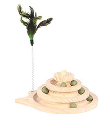 Duvo+ Spin n Play Katzenspielzeug aus Holz mit Catnip – Bild 1 von 6