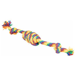 Produktbild von Duvo+ Sweater Hundespielzeug geflochtenes Seil mit 2 Knoten bunt 63cm
