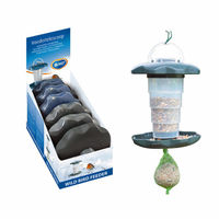 Produktbild von Duvo+ Teleskop-Futtersäule aus Kunststoff für Vögel in Grau und Blau