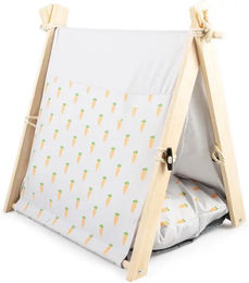Duvo+ Tipi Schlafplatz für Kaninchen und Kleinsäuger mit Kissen 35 x 41 x 43,5 cm – Bild 1 von 8