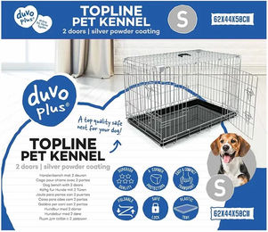 Duvo+ Transportbox aus Draht für Hunde Größe XL Grau Silber – Bild 1 von 2