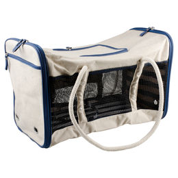 Duvo+ Transportbox Saint-Tropez wasserfeste Reisetasche für Hunde und Katzen kleiner Rassen in Beige – Bild 1 von 7