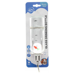 Duvo+ Trinkflasche aus Glas für Kaninchen Größe M Transparent Weiß - 0,35 l – Bild 1 von 2