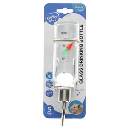 Produktbild von Duvo+ Trinkflasche aus Glas für Kleintiere wie Kaninchen Größe S - 180 ml