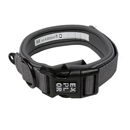 Duvo+ Ultimate Fit Comfy Safety Hundehalsband mit Reflektoren aus Neopren Größe S 34-38 cm Silber Grau – Bild 1 von 3