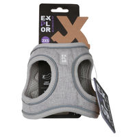Produktbild von Duvo+ Ultimate Fit Norwegergeschirr für kleine Hunde aus Neopren Grau XS - 1 Stk.