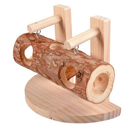 Produktbild von Duvo+ Verstecktunnel aus Holz für kleine Nagetiere in Natur Braun