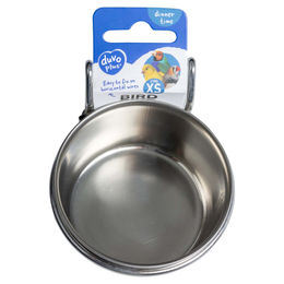 Duvo+ Vogelfutternapf aus Edelstahl mit Haken XS Silber – Bild 1 von 4