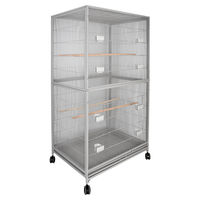 Produktbild von Duvo+ Vogelhaus Loft Daisy Voliere für Wildvögel in Grau