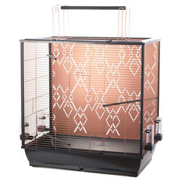 Duvo+ Vogelkäfig Copper Alex aus Metall in Schwarz/Kupfer 78x48x81,5cm - 78 cm – Bild 1 von 5