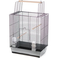 Produktbild von Duvo+ Vogelkäfig für Papageien Grau/Schwarz 54x34x65,5cm