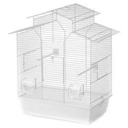 Duvo+ Vogelkäfig Iza 2 Weiß 51x30x52 cm aus Metall mit Futter- und Trinknapf – Bild 1 von 6