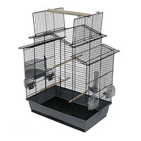 Produktbild von Duvo+ Vogelkäfig Iza 3 grau/schwarz 58x38x65cm aus Metall