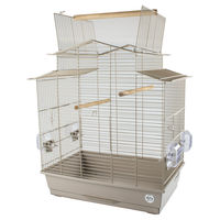 Produktbild von Duvo+ Vogelkäfig Iza Mocha aus Holz für Kanarienvögel und Wellensittiche 58 x 38 x 65 cm Braun