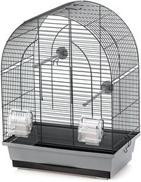 Duvo+ Vogelkäfig Lusi 1 für Vögel grau/schwarz 39x25x53cm aus Metall – Bild 1 von 6