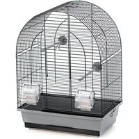 Produktbild von Duvo+ Vogelkäfig Lusi 1 für Vögel grau/schwarz 39x25x53cm aus Metall