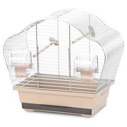 Produktbild von Duvo+ Vogelkäfig Natural Beta Mini für Kanarienvögel und Wellensittiche Mokka/Zink 36,5 x 20 x 34 cm