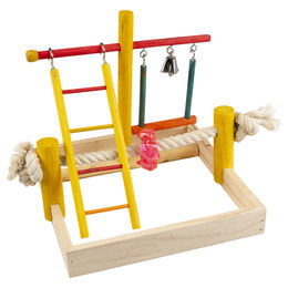 Duvo+ Vogelspielplatz Pino Intelligenzspielzeug aus Holz für Vögel und Papageien 22,5 x 22,5 x 20 cm – Bild 1 von 3