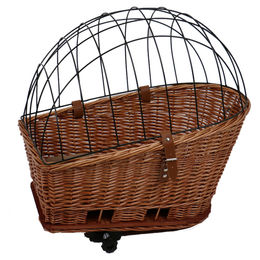 Produktbild von Duvo+ Weidenfahrradkorb mit Kissen Provence für Katzen in Braun