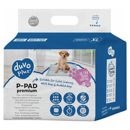 Duvo+ Welpenunterlage P-Pad Premium Geruchskontrolle für Welpen 30 Stück - 30 x 60 cm – Bild 1 von 3