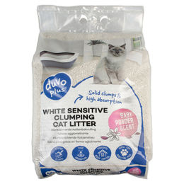 Duvo+ White Sensitive Katzenstreu Babypuder Klumpstreu 12 kg - 12 kg – Bild 1 von 2
