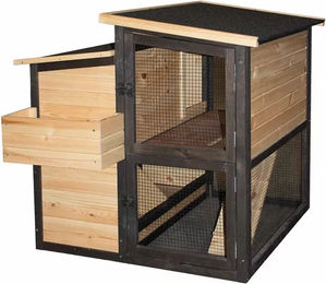 Duvo+ Woodland Cackleberry Cabin Hühnerstall aus FSC-zertifiziertem Holz in Natur Beige – Bild 1 von 3