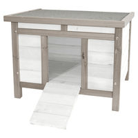 Produktbild von Duvo+ Woodland Howie 2 Cottage Kaninchenstall aus Holz in Cranberry