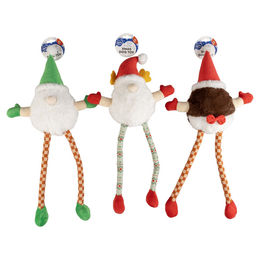 Duvo+ X-Mas Hundespielzeug Kobold aus Plüsch mit Squeaker 55 cm bunt – Bild 1 von 6