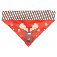 Produktbild von Duvo+ Xmas Flash LED Hundebandana Rot mit Blinklicht aus Polyester