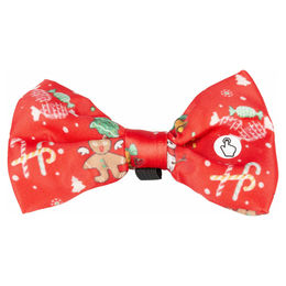 Duvo+ Xmas Flash LED Schleife Rot für Hunde mit 3 Modi aus Polyester – Bild 1 von 6