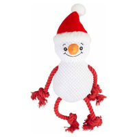 Produktbild von Duvo+ Xmas Hundespielzeug Kuschel-Schneemann aus Plüsch mit Seil