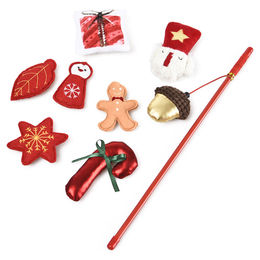 Produktbild von Duvo+ Xmas Katzenangel Geschenkbox mit 8 Plüsch-Spielzeugen und Katzenminze
