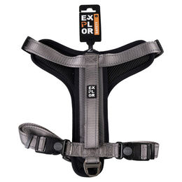 Produktbild von Duvo+ Y-Geschirr für Hunde aus Nylon in Grau Größe L