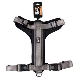 Duvo+ Y-Geschirr Safety für Hunde aus Nylon Grau Größe XL – Bild 1 von 2