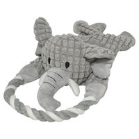 Produktbild von Duvo+ Zoo Friends Elefant Plüschspielzeug für Hunde mit Tau und Quietschfunktion Grau - 1 Stk.