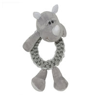 Produktbild von Duvo+ Zoo Friends Nashorn Kauspielzeug aus Plüsch für erwachsene Hunde grau - 1 Stk.
