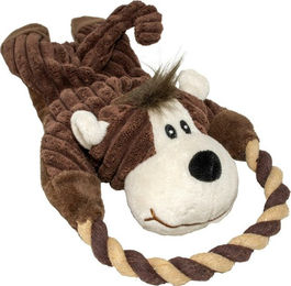 Duvo+ Zoo Friends Plüschspielzeug Affe mit Tau für Welpen Braun - 1 Stk. – Bild 1 von 3