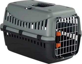 Produktbild von Duvoplus Bracco Eco Hundetransportbox aus Kunststoff Grau IATA-konform