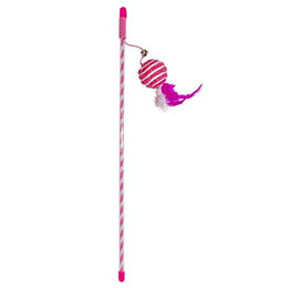 Duvoplus Catchy Katzenangel mit Glitzerball und Federn in Rosa – Bild 1 von 2