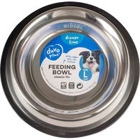 Produktbild von Duvoplus Classic Fix Futternapf für Hunde aus Edelstahl in Silber Grau Größe L