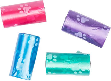 Produktbild von Duvoplus Classic Hundekotbeutel gestreift bunt 4er Pack mit 80 Stück