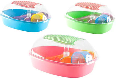 Produktbild von Duvoplus Cleo Hamsterkäfig aus Kunststoff bunt für Nagetiere