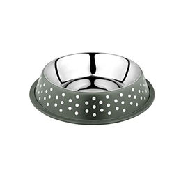 Produktbild von Duvoplus Deco Fix Dots Futternapf für Hunde und Katzen, Edelstahl, Grün, 1000 ml, Größe L - 1000 ml