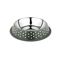 Produktbild von Duvoplus Deco Fix Dots Futternapf für Hunde und Katzen, Edelstahl, Grün, 1000 ml, Größe L - 1000 ml