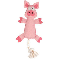 Produktbild von Duvoplus Farm Friends Pia Pig Plüschspielzeug für Hunde in Rosa - 50 cm