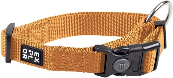 Produktbild von Duvoplus Fashion Hundehalsband aus Nylon in Braun und Orange Größe XL