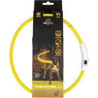 Produktbild von Duvoplus Flash Leuchthalsband für Hunde aus Nylon mit USB-Ladung in Gelb Größe L - 65 cm