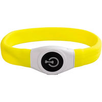 Produktbild von Duvoplus Flash Maxi Leuchthalsband für Hunde aus Silikon mit USB-Ladefunktion Gelb 45 x 2,5 x 1 cm