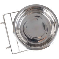 Produktbild von Duvoplus Fressnapf für Vögel aus Edelstahl in Silber XL mit 2 Schrauben